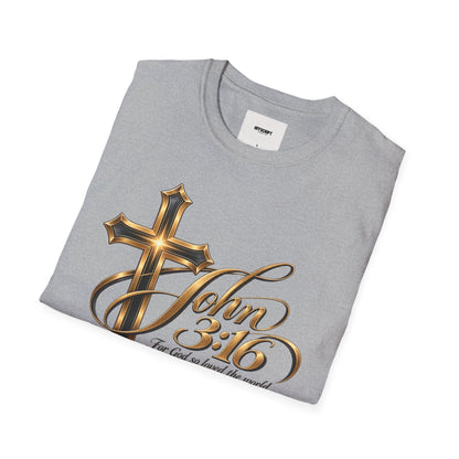 John 3:16 Cross T-Shirt — Inspirational Christian Scripture Tee