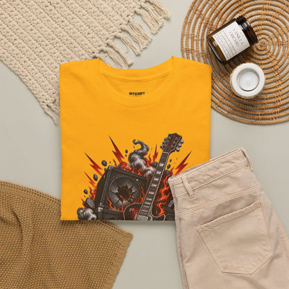 Electric Skull Guitar T‑Shirt — Rock & Metal Graphic Tee for Musicians and Fans