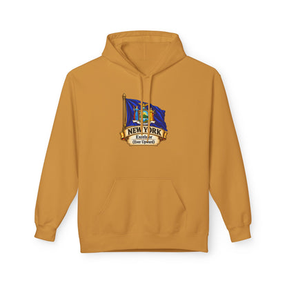 New York State Flag Hoodie – "Excelsior (Ever Upward)" Graphic Pullover