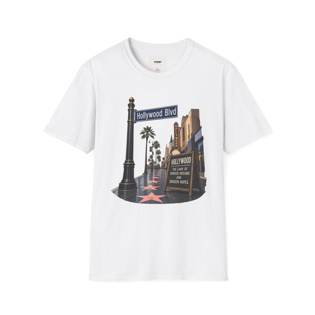 Hollywood Blvd T-Shirt — Vintage Palm Trees & Walk of Fame Tee