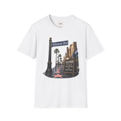 Hollywood Blvd T-Shirt — Vintage Palm Trees & Walk of Fame Tee