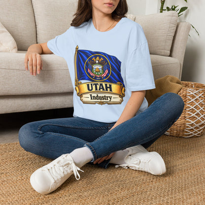 Utah State Flag T-Shirt — 'Utah Industry' Retro Flag Tee