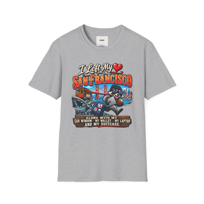 “I Left My Heart in San Francisco” T-Shirt — Vintage Golden Gate Cityscape Tee