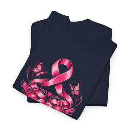 T-Shirt — Her Fight Our Strength Pink Ribbon Breast Cancer Awareness Tee