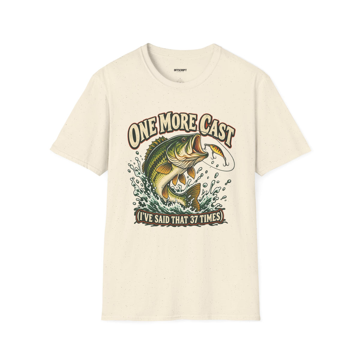 Fishing T-Shirt — "One More Cast" Bass Graphic Tee