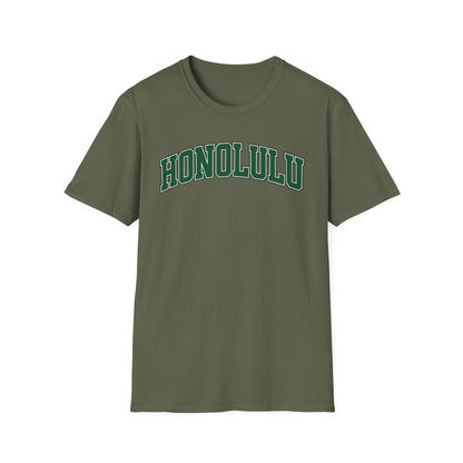 Honolulu Arch Logo T-Shirt — Vintage Collegiate Hawaii Tee