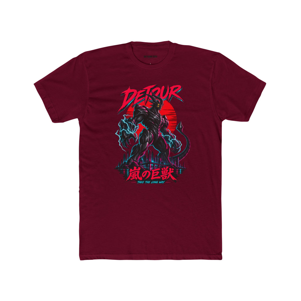 Detour Kaiju Graphic Tee — Retro Monster Shirt with Japanese Text