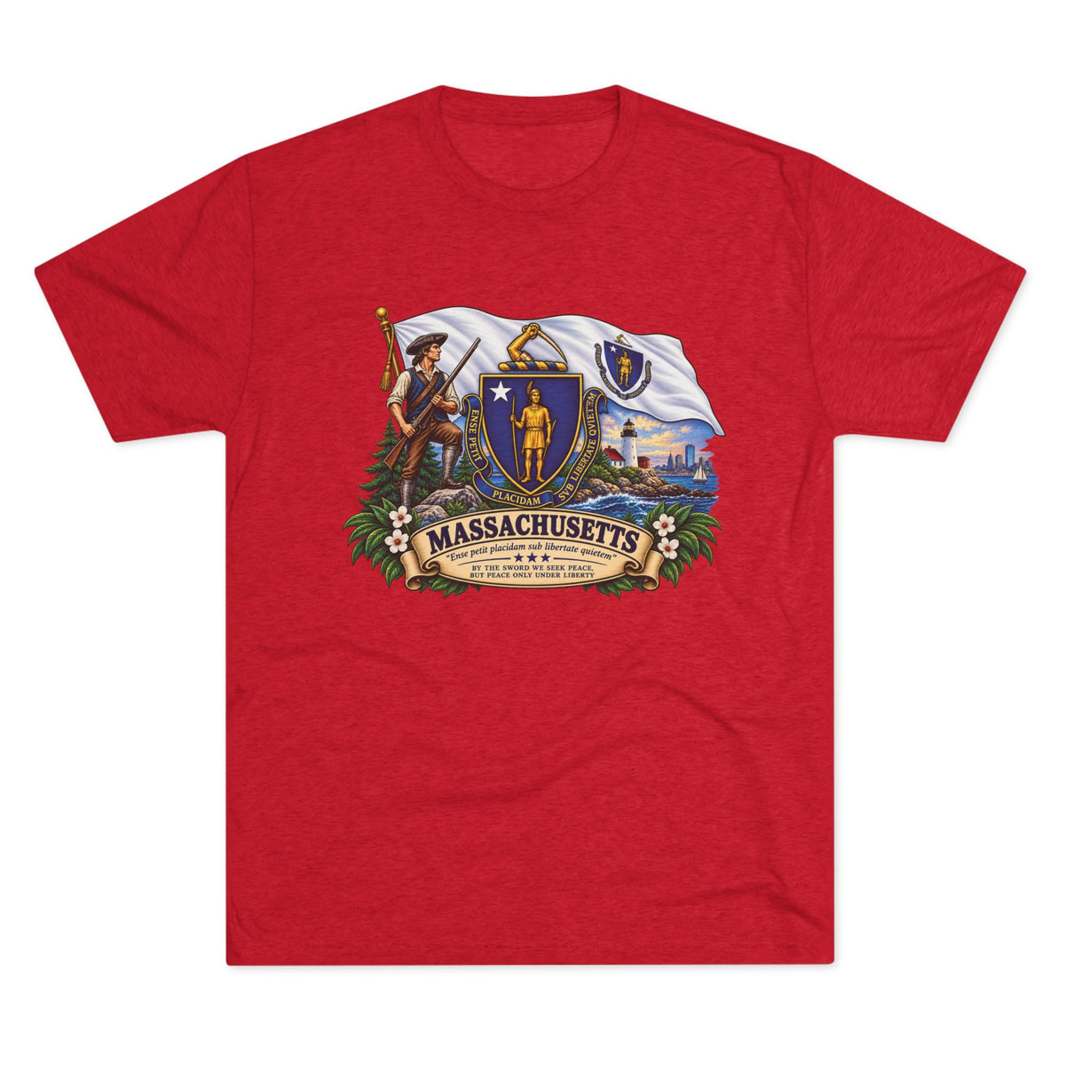 Massachusetts State Flag T‑Shirt — Vintage Coat of Arms Tee