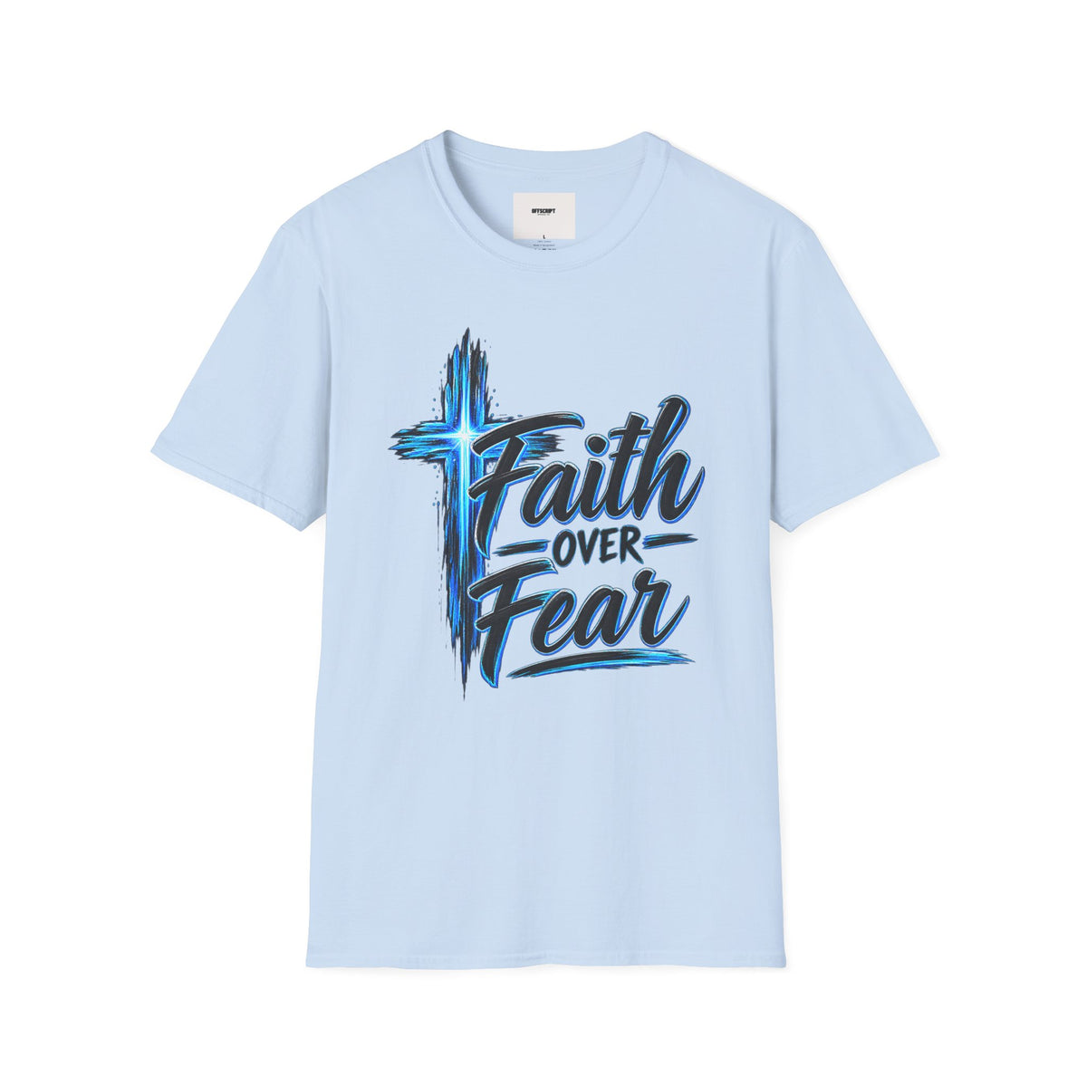 Faith Over Fear T‑Shirt — Christian Cross Inspirational Graphic Tee