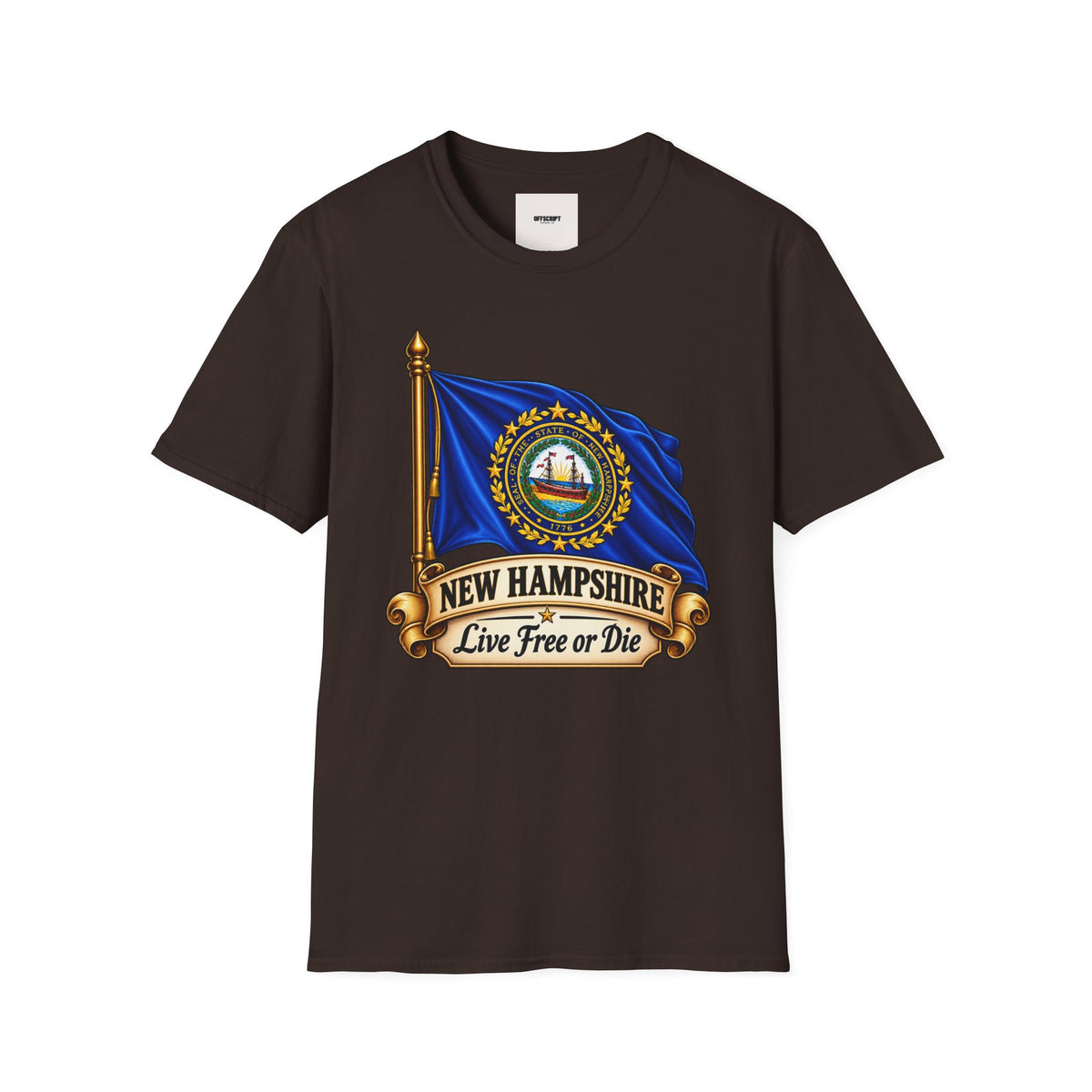 New Hampshire Flag T-Shirt — "Live Free or Die" State Pride Tee