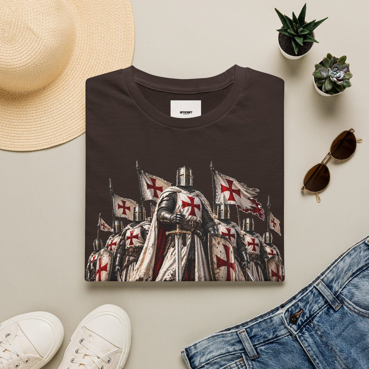 T‑Shirt — Crusader Knight 'Fear No Evil' Graphic Tee