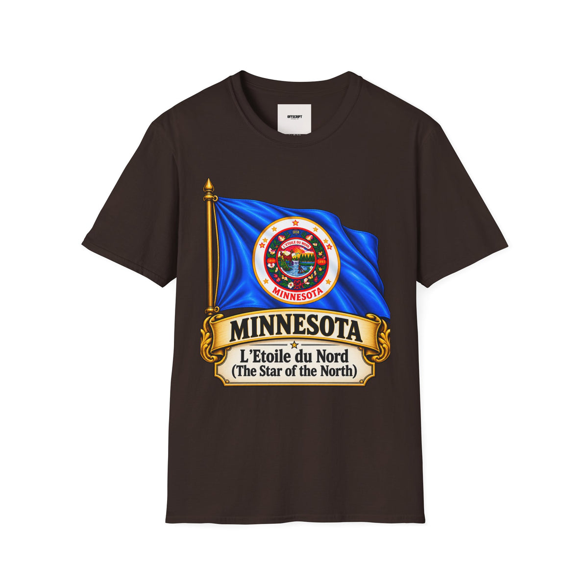 Minnesota Flag T-Shirt - 'Minnesota: L'Étoile du Nord / The Star of the North' Graphic Tee