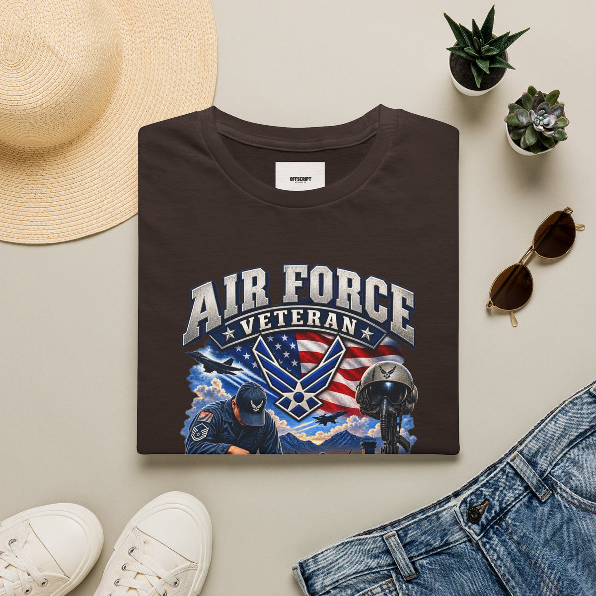 Air Force Veteran T-Shirt — Proudly Served Military Graphic Tee