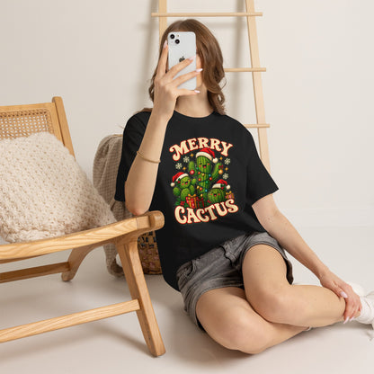 Merry Cactus Christmas Tee — Festive Holiday Cactus Shirt