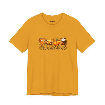 Thankful Harvest Tee — Thanksgiving Pumpkin & Pie Fall Shirt