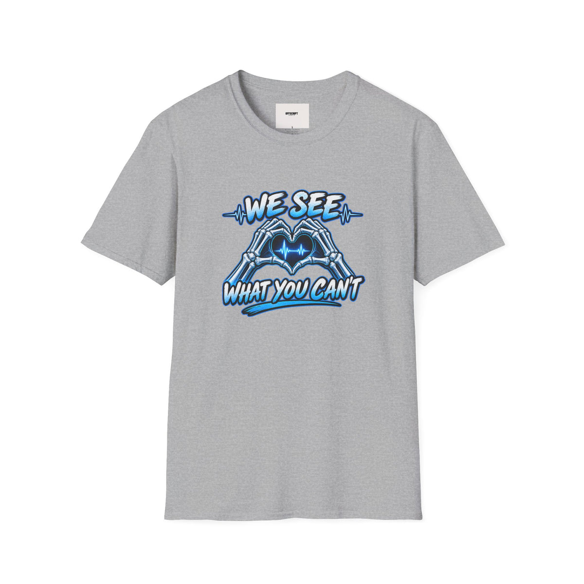 T-Shirt — “We See What You Can’t” Cardiac Tech Heartbeat Design