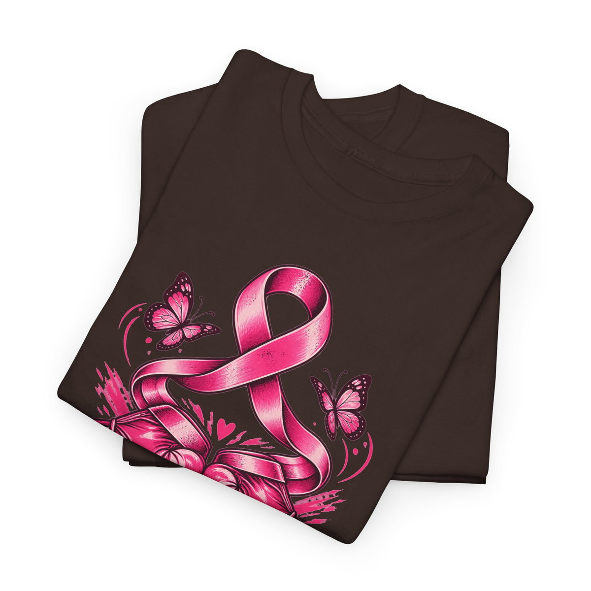 T-Shirt — Her Fight Our Strength Pink Ribbon Breast Cancer Awareness Tee