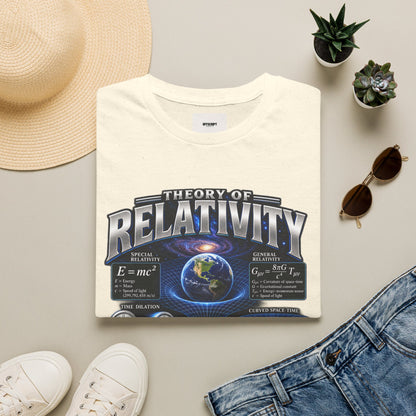 Theory of Relativity T-Shirt — Science Graphic Tee with Earth & Equations