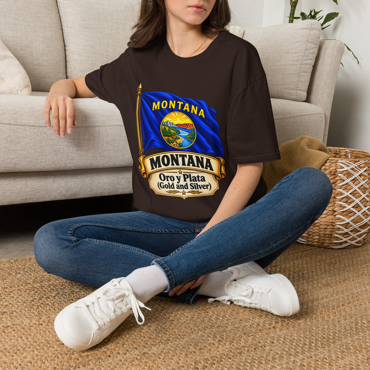 Montana Flag T-Shirt — State Seal "Oro y Plata (Gold and Silver)" Graphic Tee