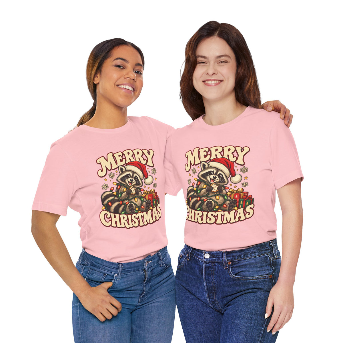 Merry Christmas Raccoon Tee