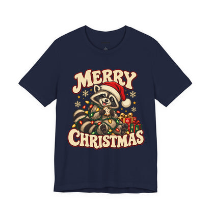 Merry Christmas Raccoon Tee