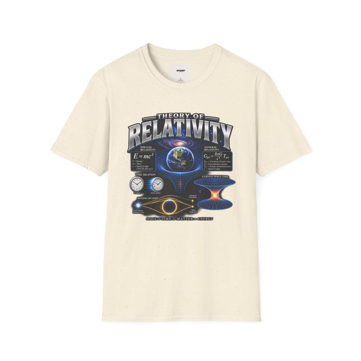 Theory of Relativity T-Shirt — Science Graphic Tee with Earth & Equations