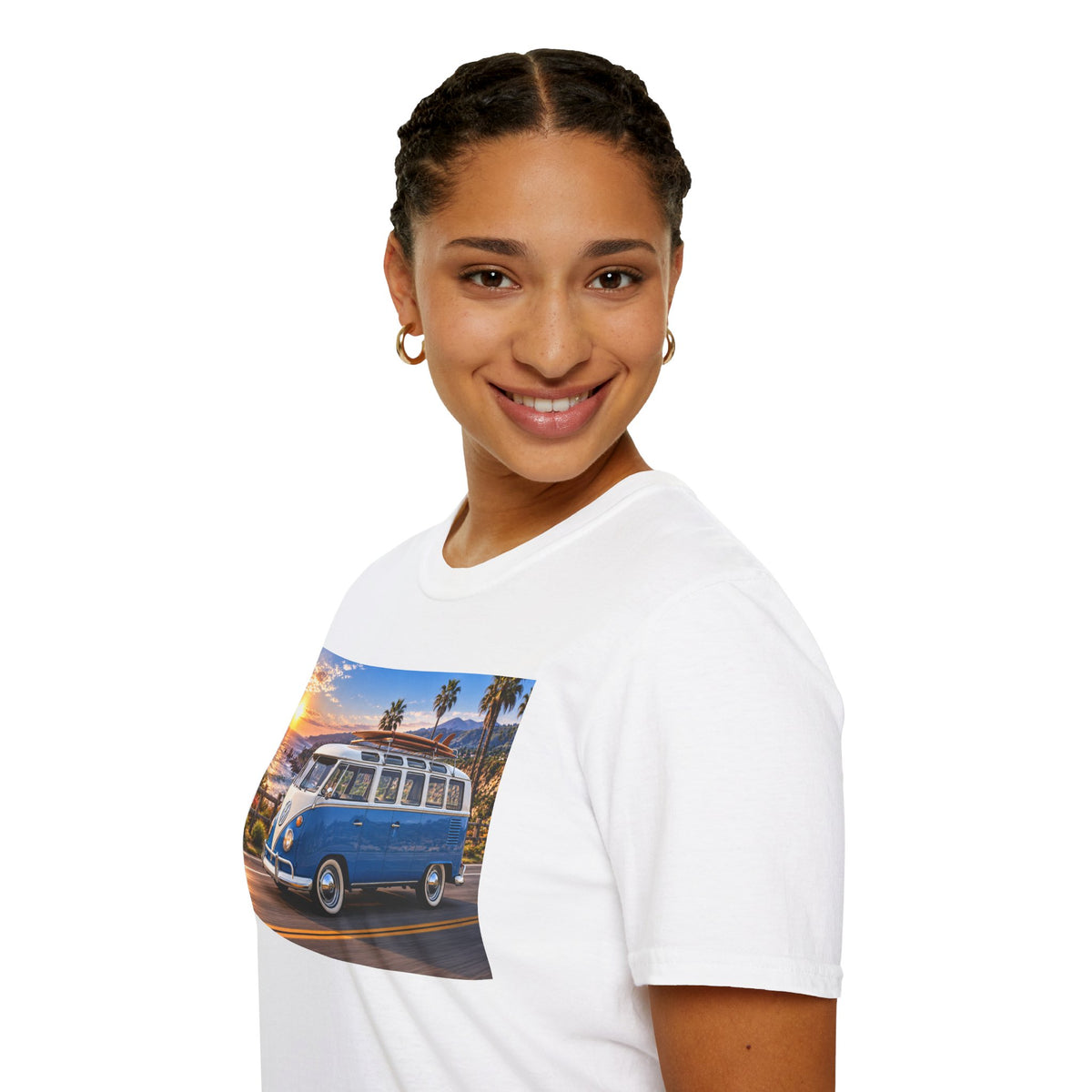 Vintage VW Bus T‑Shirt — Retro Surf Van Sunset Graphic Tee