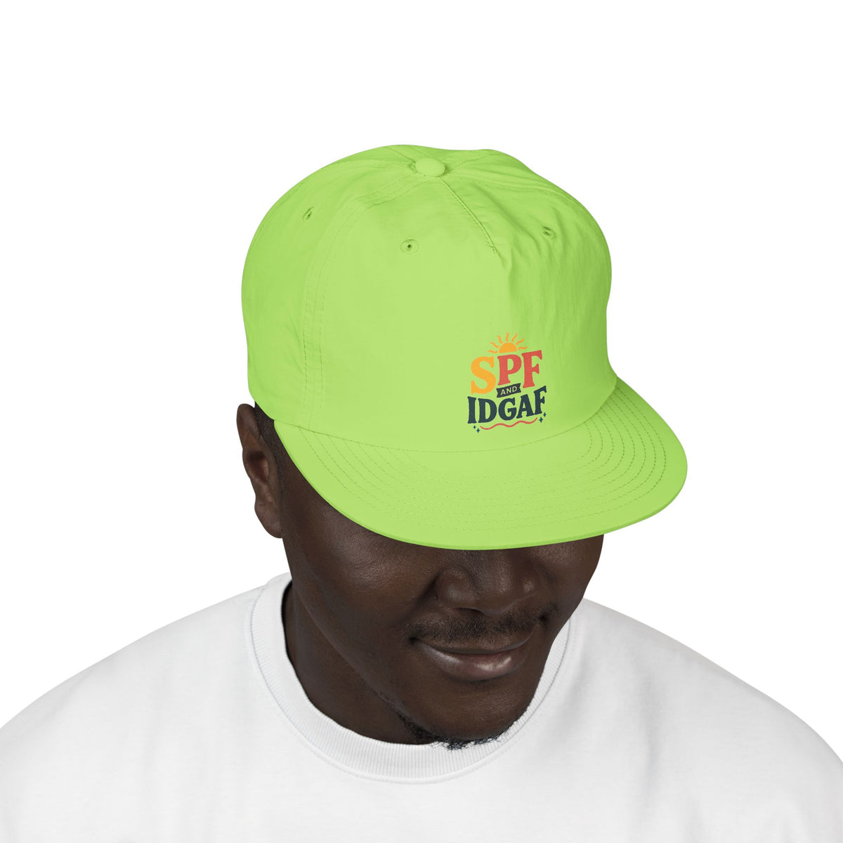 SPF IDGAF Surf Cap | Retro Sun Typography Hat