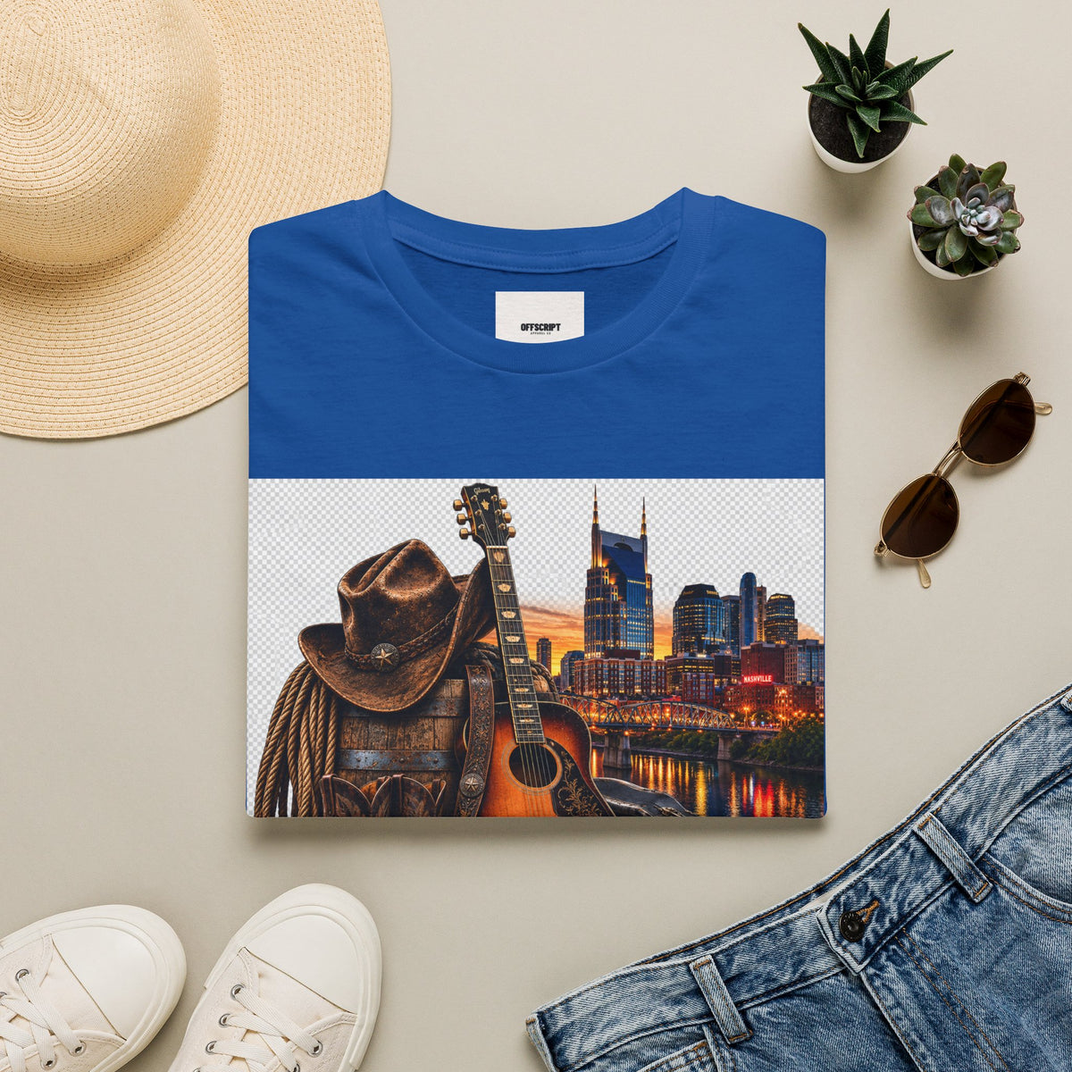Nashville Skyline Guitar T-Shirt