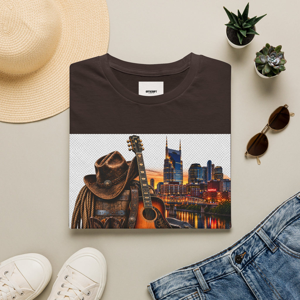 Nashville Skyline Guitar T-Shirt