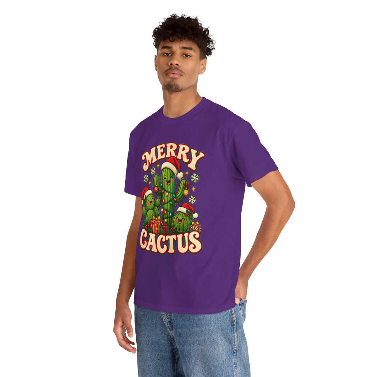 Merry Cactus Christmas Tee — Festive Holiday Cactus Shirt