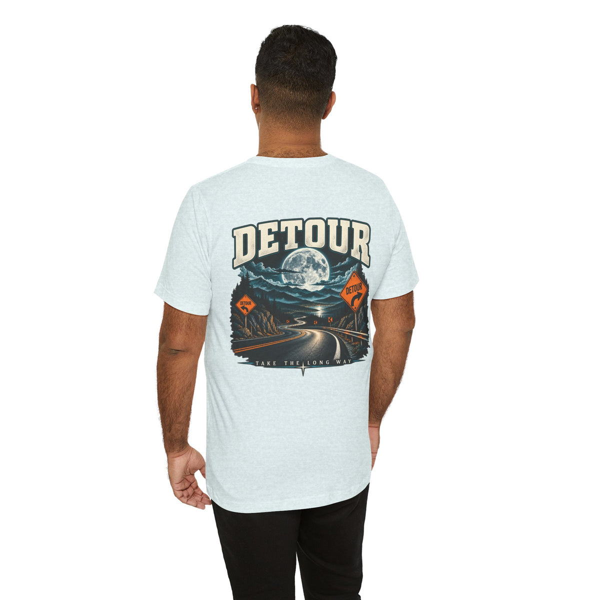 Detour Take the Long Way Road Trip Graphic T-Shirt