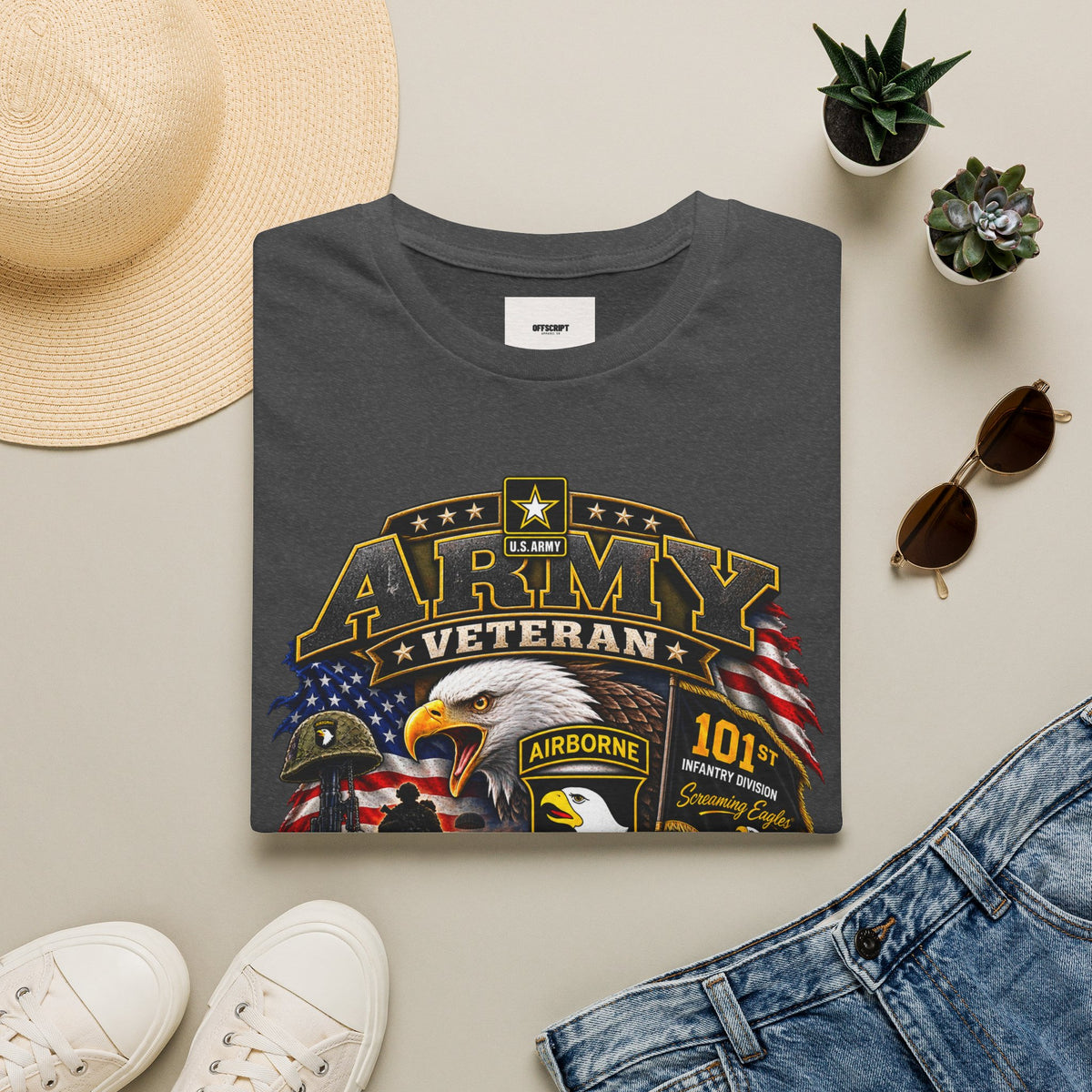 Army Veteran T-Shirt — Patriotic Eagle Airborne Tribute