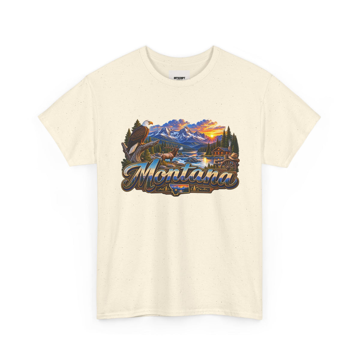 Montana Scenic T-Shirt – Vintage Mountain Lake Graphic Tee