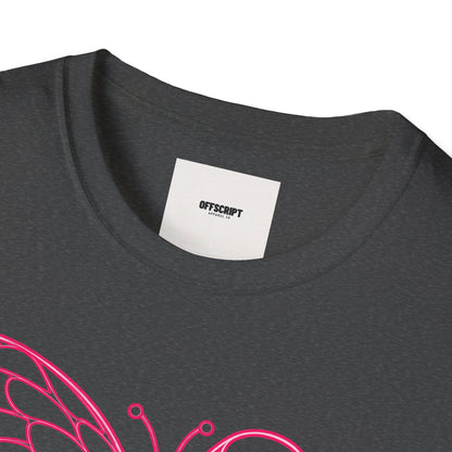 Breast Cancer Awareness Butterfly T-Shirt - Pink Ribbon Support Tee