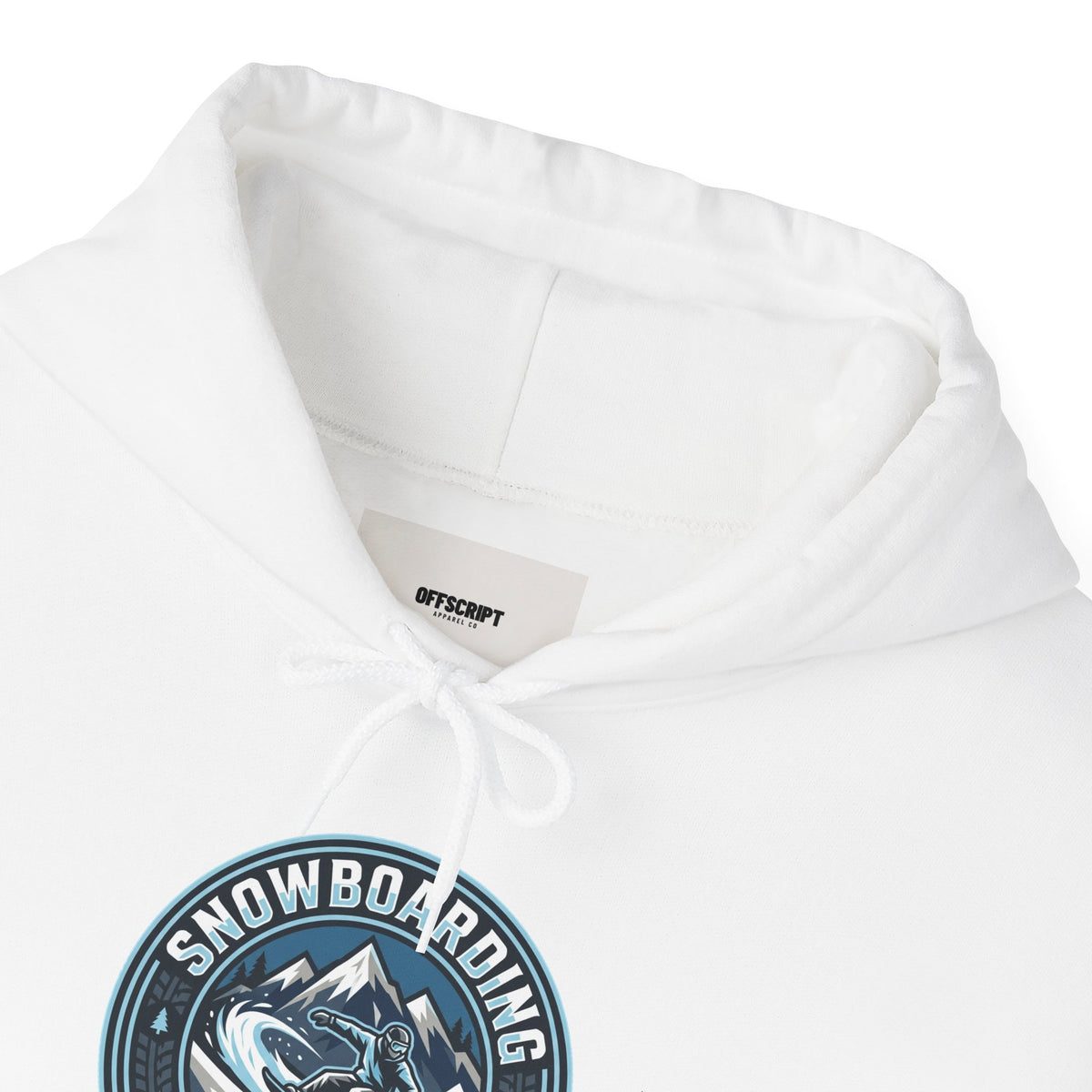 Snowboarding Hoodie – "Snowboarding Life" Graphic Pullover with Backboarder Illustration