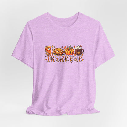 Thankful Harvest Tee — Thanksgiving Pumpkin & Pie Fall Shirt