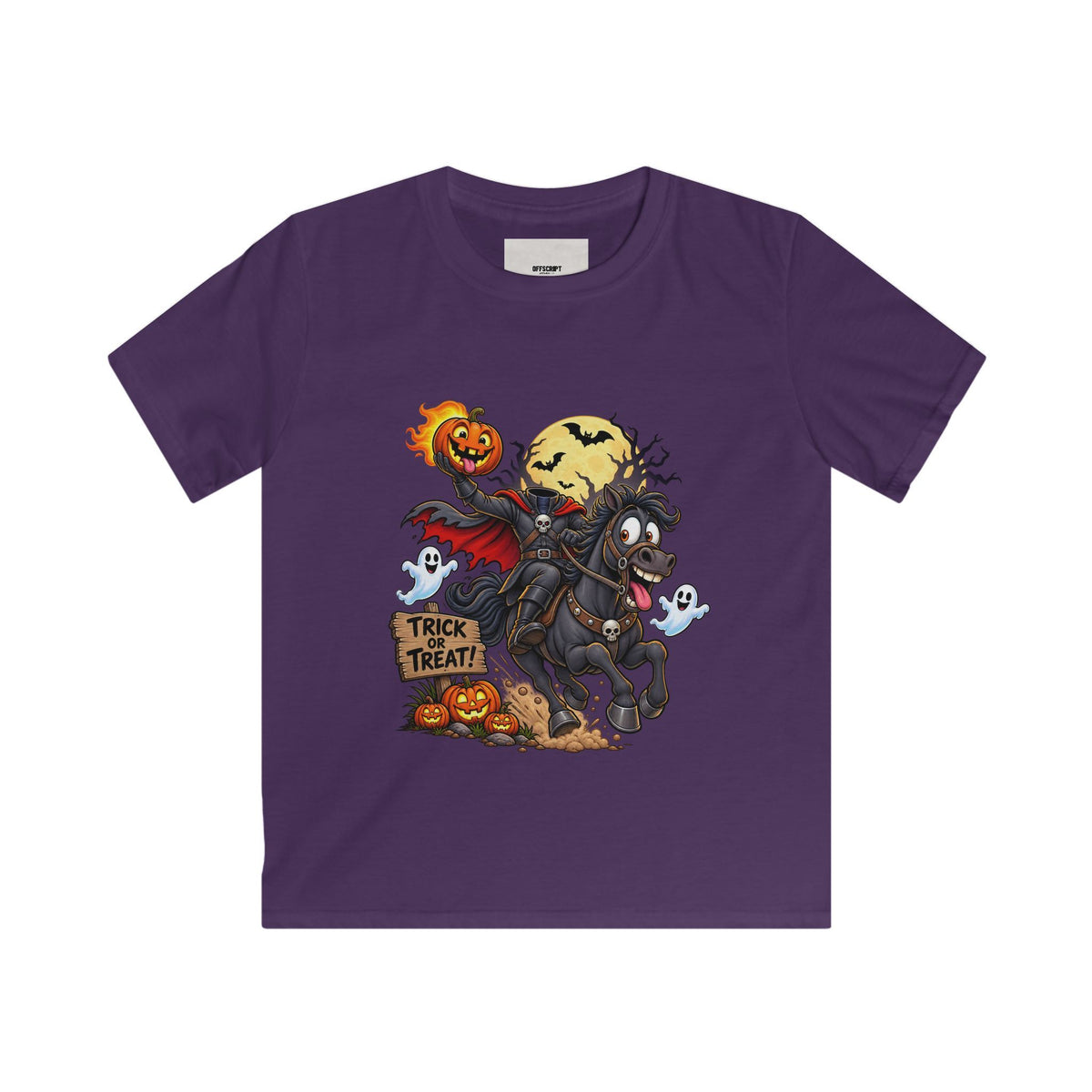 Kids Halloween Tee — Headless Horseman Trick or Treat Shirt for Children