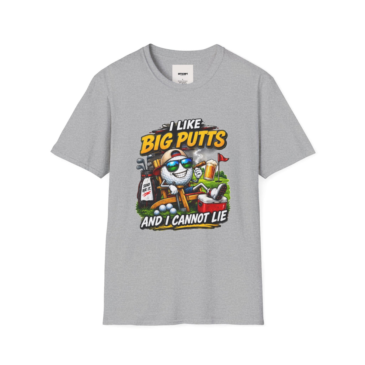 I Like Big Putts Golf T-Shirt — Funny Golf Cartoon 'And I Cannot Lie' Shirt