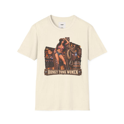 Honky Tonk Women T-Shirt — Retro Cowgirl Pinup Graphic Tee