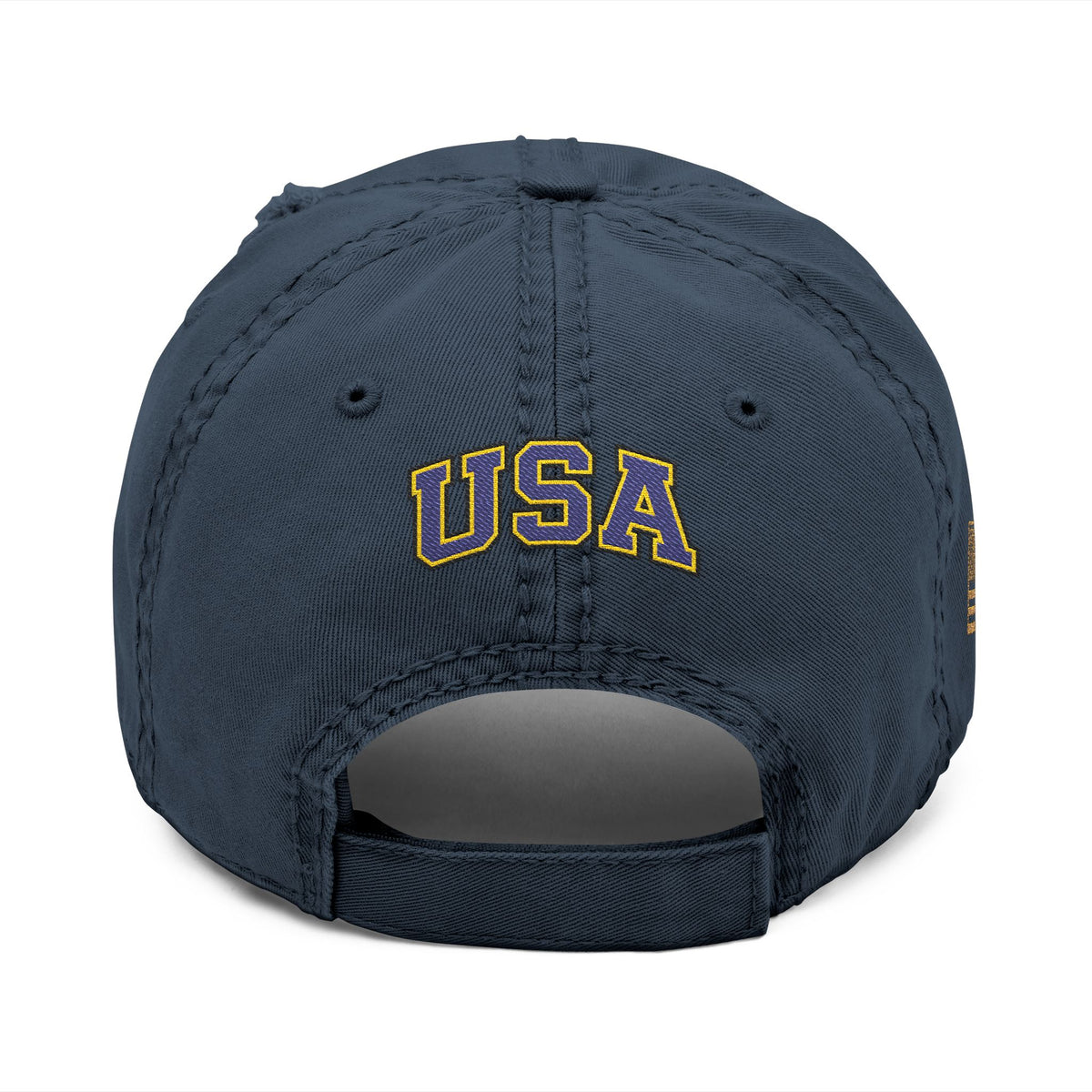 Veteran Embroidered Distressed Dad Hat — USA Honor Gratitude