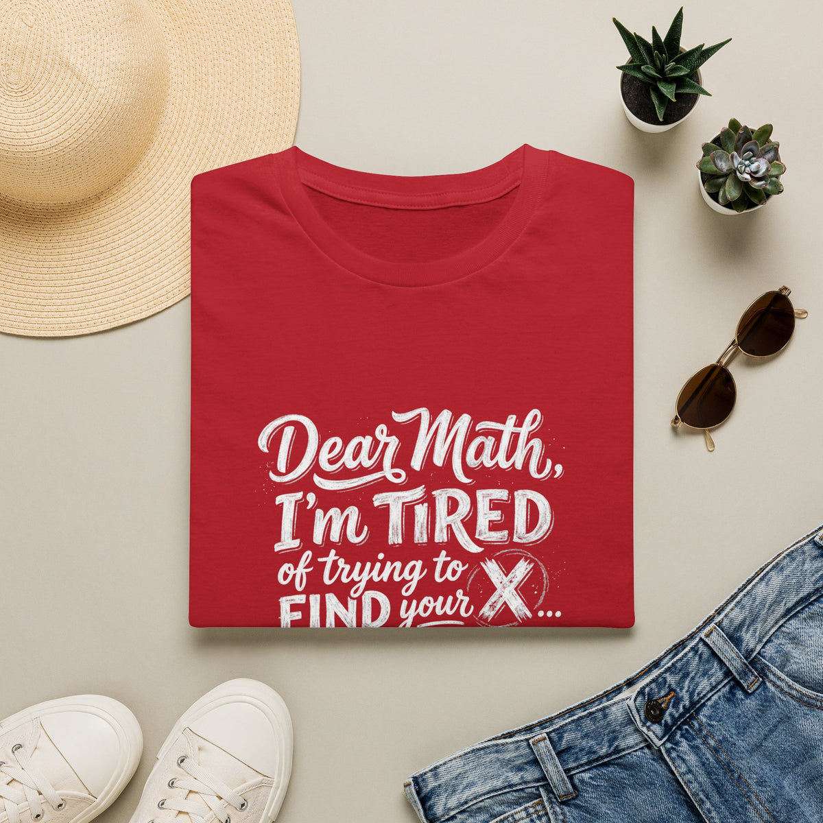 Dear Math I'm Tired of Trying to Find Your X T-Shirt | Funny Math Quote