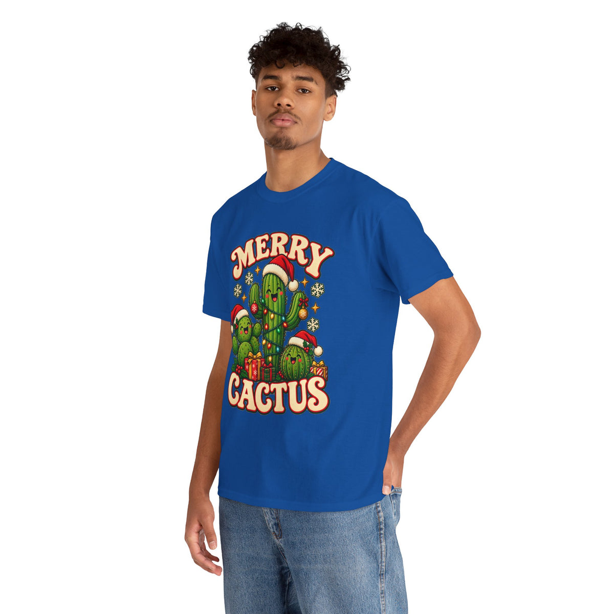 Merry Cactus Christmas Tee — Festive Holiday Cactus Shirt