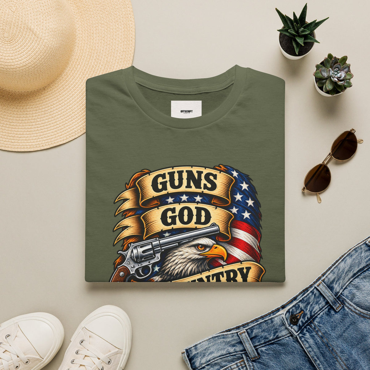 Guns God & Country Graphic T-Shirt