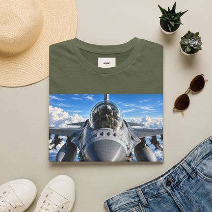 Fighter Jet Front View Tee — Military Aviation Pilot T-Shirt