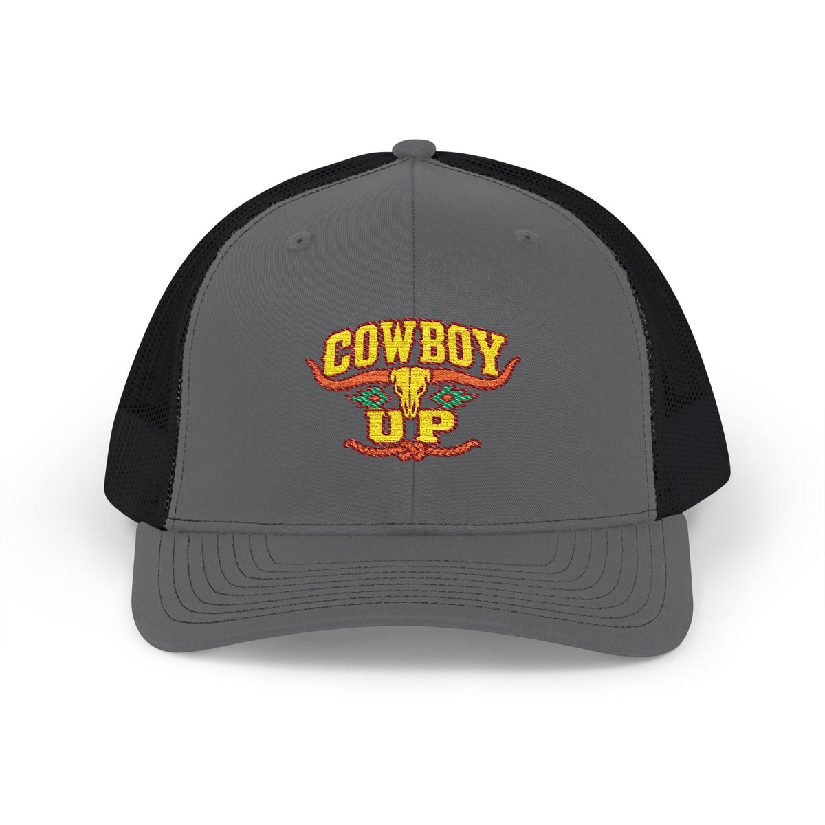 Cowboy Up Trucker Cap - Western Snapback Hat