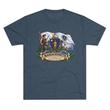 Massachusetts State Flag T‑Shirt — Vintage Coat of Arms Tee