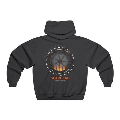 Mechanic Gearhead Hoodie — Vintage Wrench & Tire Flame Auto Repair Sweatshirt