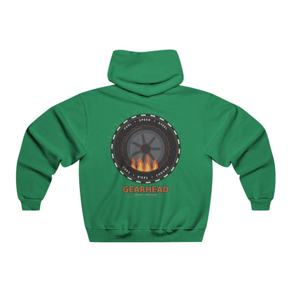 Mechanic Gearhead Hoodie — Vintage Wrench & Tire Flame Auto Repair Sweatshirt