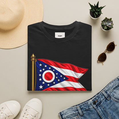 Ohio Flag T-Shirt — "With God All Things Are Possible" Patriotic Tee